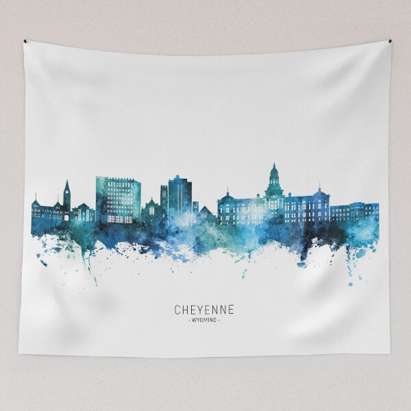 Item preview, Cheyenne Wyoming Skyline designed and sold by ArtPrints.