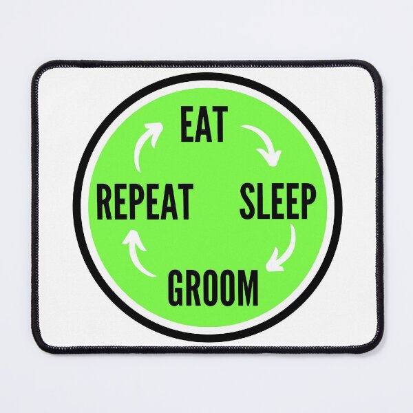 Item preview, Eat sleep groom repeat- in green designed and sold by NikitaAg.