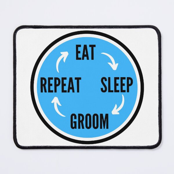 Item preview, Eat sleep groom repeat-in blue designed and sold by NikitaAg.