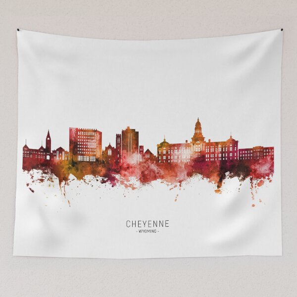 Item preview, Cheyenne Wyoming Skyline designed and sold by ArtPrints.