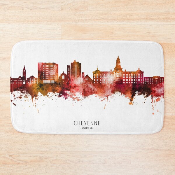 Item preview, Cheyenne Wyoming Skyline designed and sold by ArtPrints.