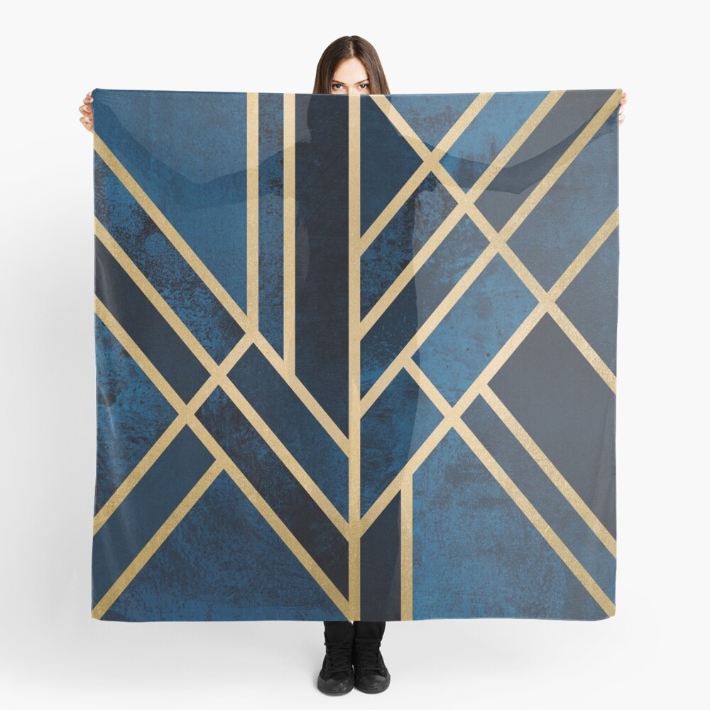Art Deco Midnight Scarf