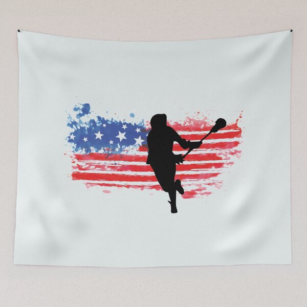 Item preview, Lacrosse Usa American Flag designed and sold by WAISLYV.