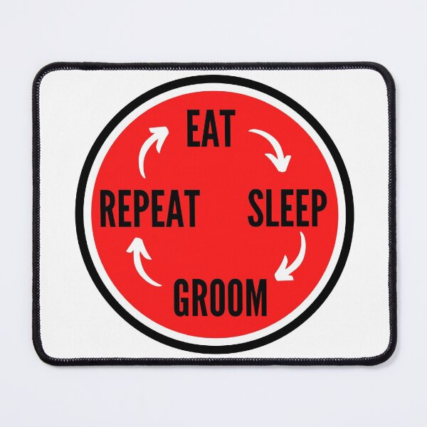 Item preview, Eat sleep groom repeat- in red designed and sold by NikitaAg.
