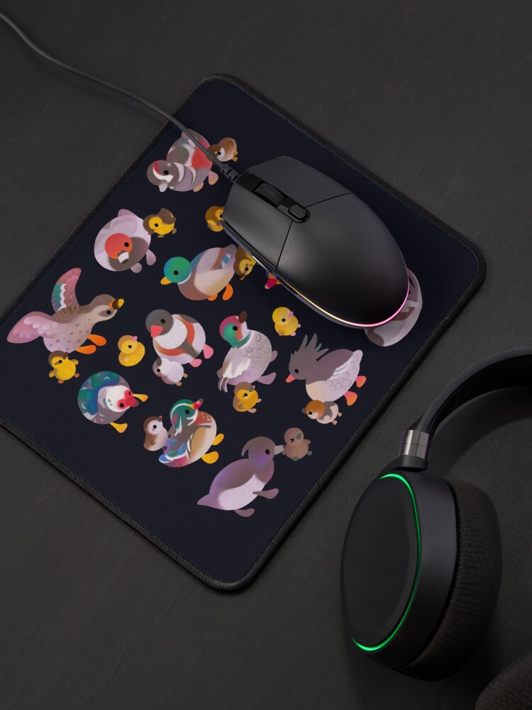 Alternate view of Duck and Duckling - dark Mouse Pad