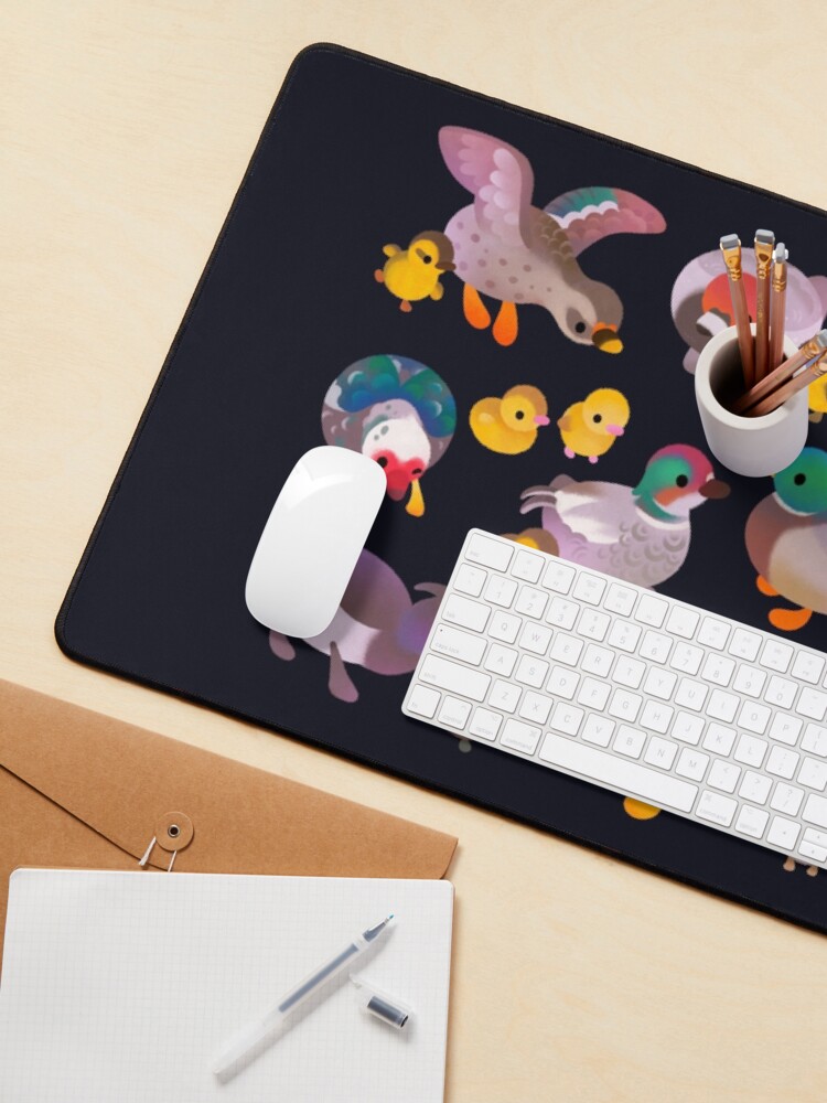 Alternate view of Duck and Duckling - dark Mouse Pad