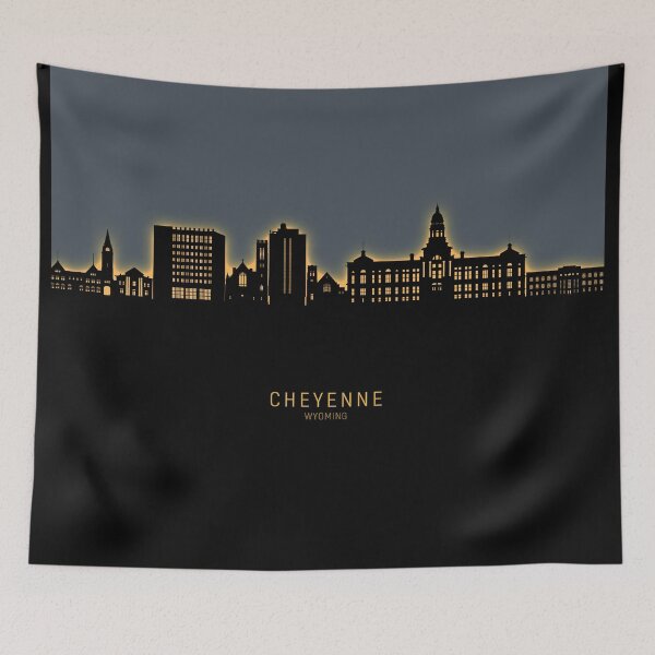 Item preview, Cheyenne Wyoming Skyline designed and sold by ArtPrints.