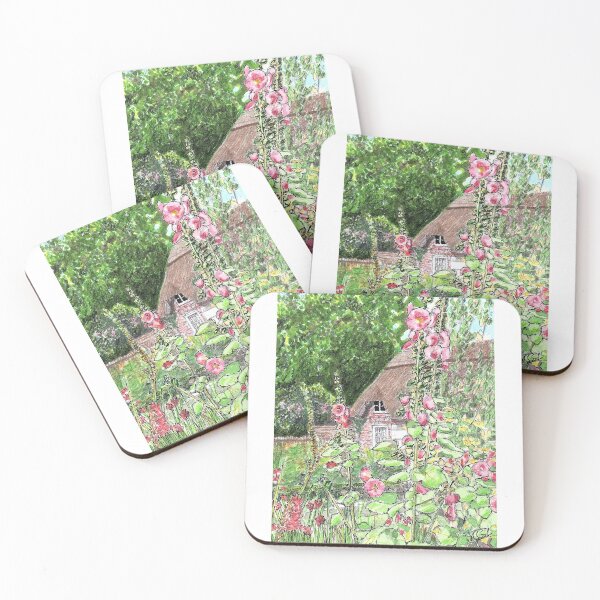 Item preview, Furzey Gardens, UK - Hollyhocks  designed and sold by Jim Griffiths.