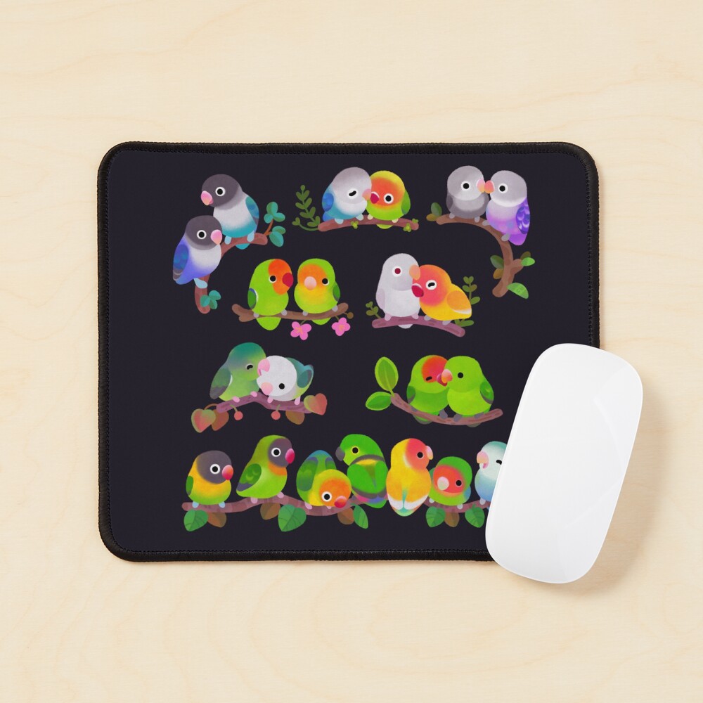 Lovebird - dark Mouse Pad