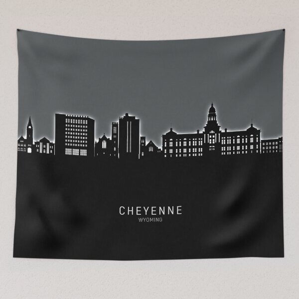 Item preview, Cheyenne Wyoming Skyline designed and sold by ArtPrints.