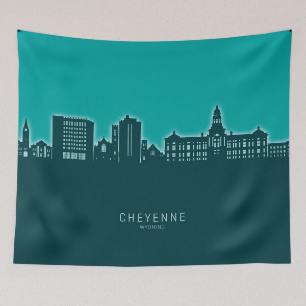 Item preview, Cheyenne Wyoming Skyline designed and sold by ArtPrints.