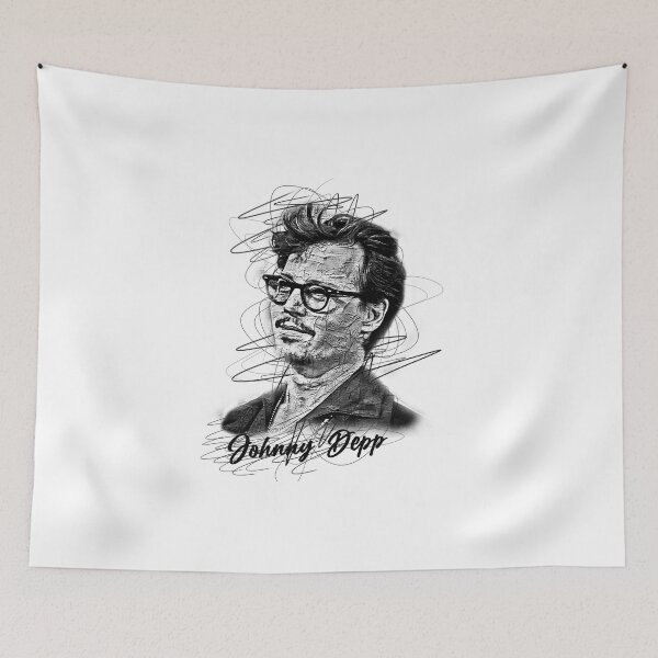 Item preview, Johnny Depp Abstract Sketch Art | Abstract Sketch Art, Johnny Depp designed and sold by graphic-genie.