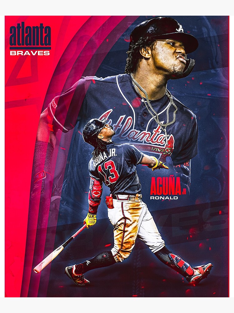 Ronald Acuna Jr. Poster Print, Artwork, Baseball Player, Wall Art, Posters  for Wall, Canvas Art, Ronald Acuna Jr. Decor, No Frame Poster, Original Art