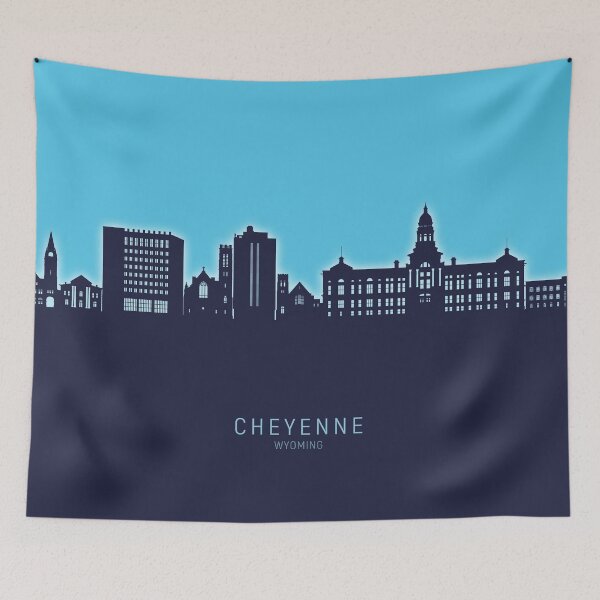 Item preview, Cheyenne Wyoming Skyline designed and sold by ArtPrints.