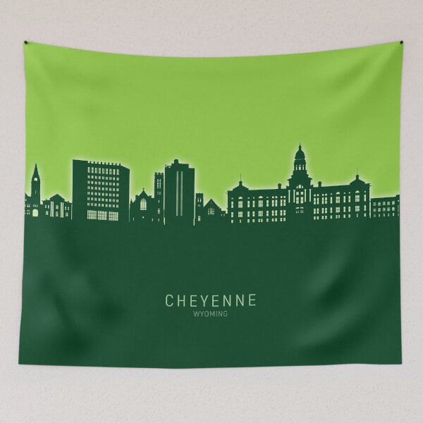 Item preview, Cheyenne Wyoming Skyline designed and sold by ArtPrints.