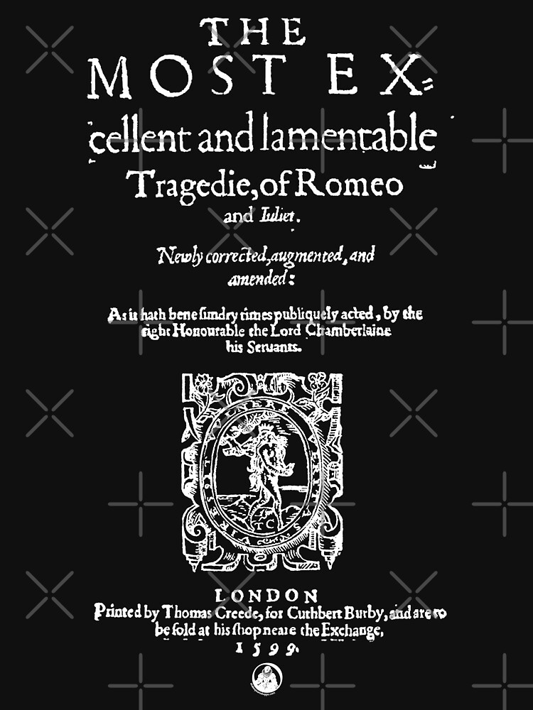 Shakespeare Romeo & Juliet Frontpiece - Simple White Version by incognitagal