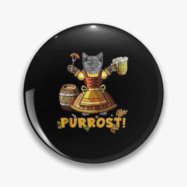 Item preview, Purrost Prost Pun Oktoberfest Cat Wurst Beer designed and sold by epplevida.