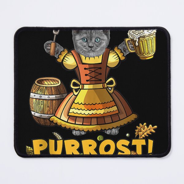 Item preview, Purrost Prost Pun Oktoberfest Cat Wurst Beer designed and sold by epplevida.