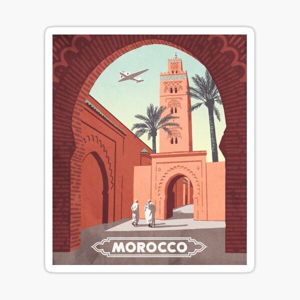 Aperçu de l'œuvre Affiche de voyage au Maroc créée et vendue par DJFLAX.