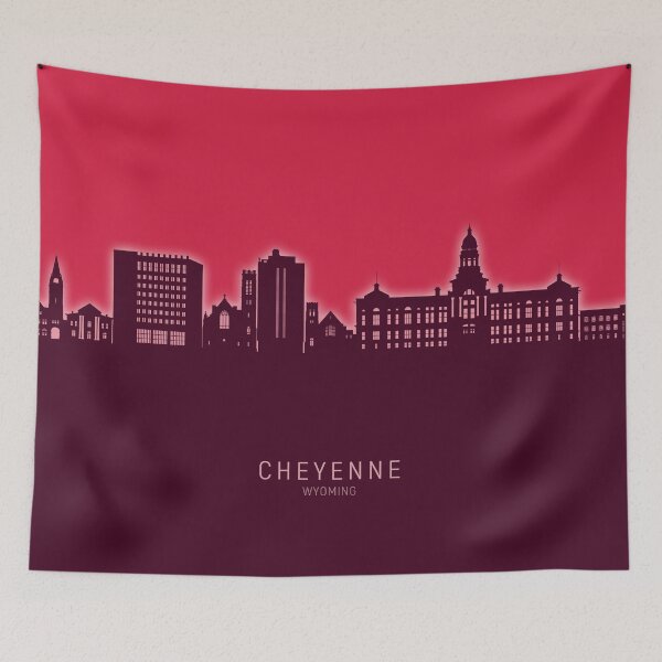 Item preview, Cheyenne Wyoming Skyline designed and sold by ArtPrints.