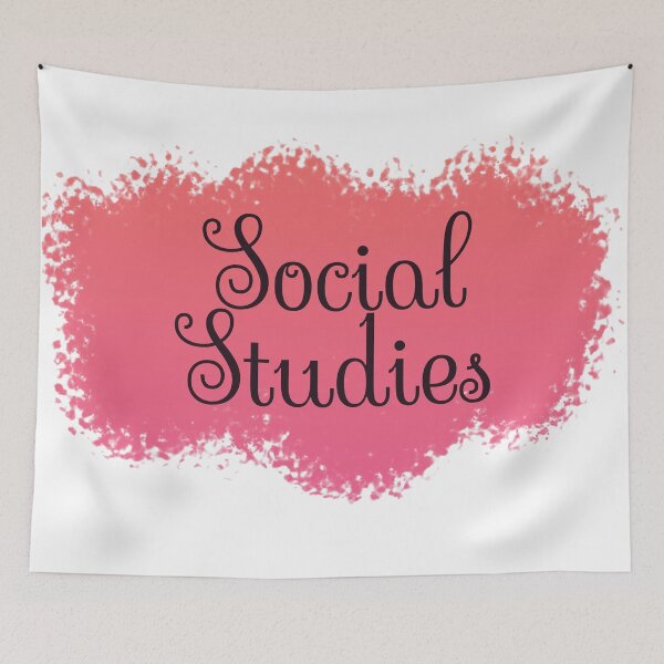 Item preview, Social Studies School Subject Label - Peach to Pink Gradient designed and sold by IrinchiDE.