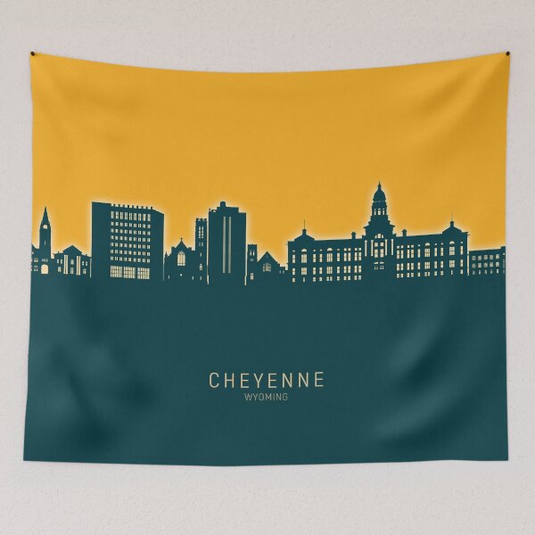 Item preview, Cheyenne Wyoming Skyline designed and sold by ArtPrints.