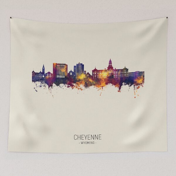 Item preview, Cheyenne Wyoming Skyline designed and sold by ArtPrints.