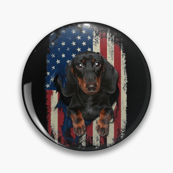 Item preview, Funny Dachshund In Pocket American Flag Wiener Dog Faith designed and sold by tuanitus.