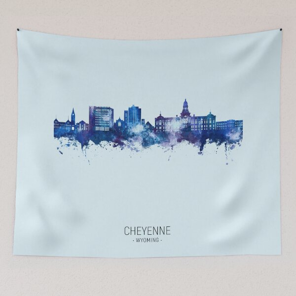 Item preview, Cheyenne Wyoming Skyline designed and sold by ArtPrints.