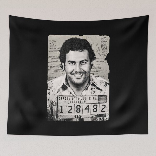 Item preview, Pablo Escobar Arrest Record 1976 Mugshot designed and sold by Artaxias_Designs.