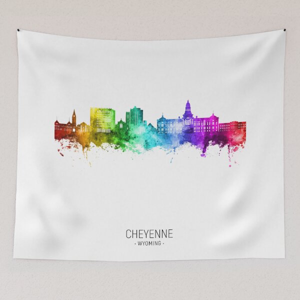 Item preview, Cheyenne Wyoming Skyline designed and sold by ArtPrints.
