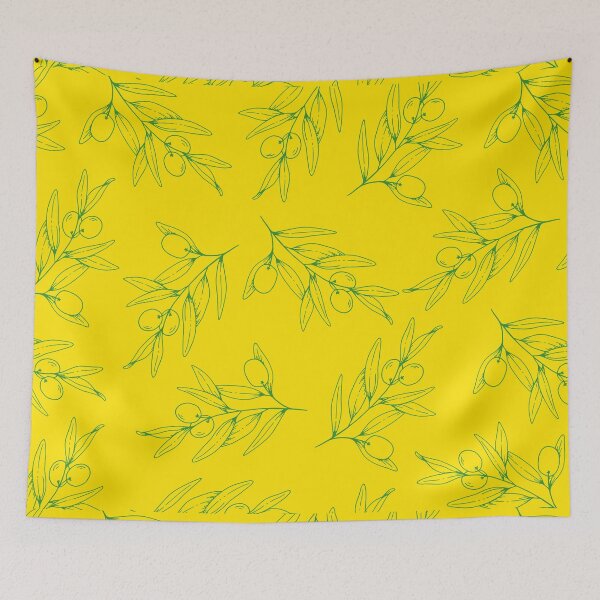 Item preview, Olives On Yellow designed and sold by GasconyPassion.