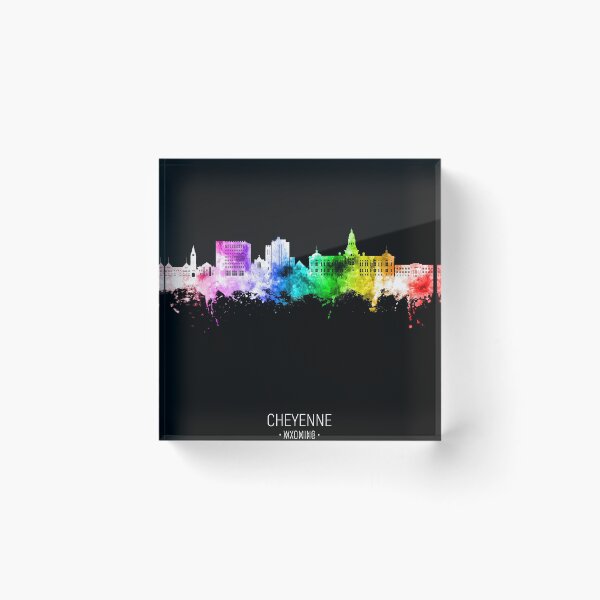 Item preview, Cheyenne Wyoming Skyline designed and sold by ArtPrints.