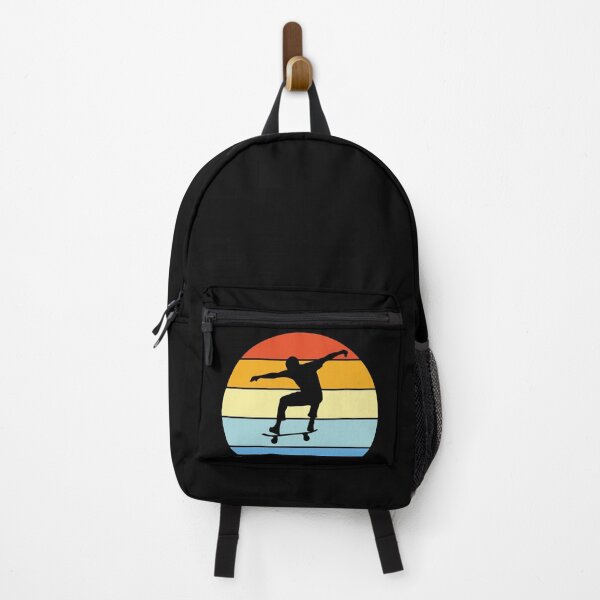 Item preview, skater design, vintage sunset on black background designed and sold by vintagegraphic.