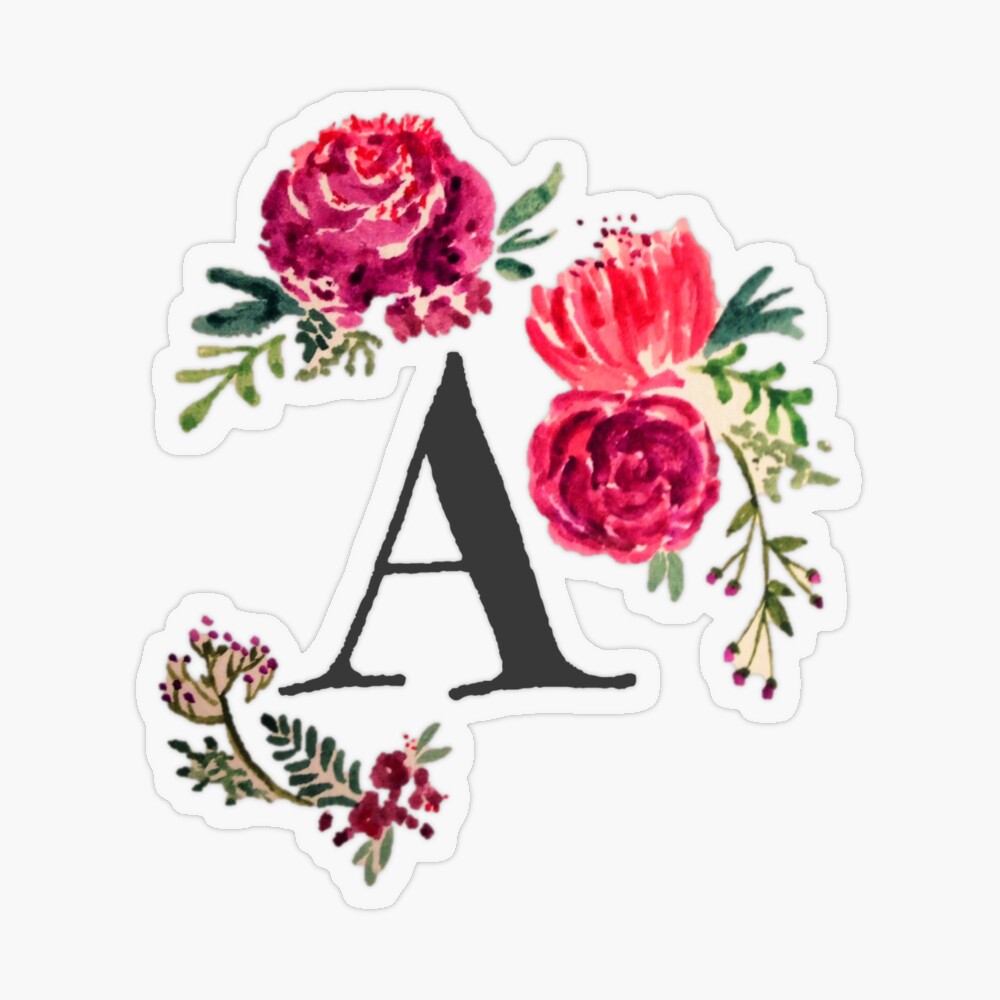 Floral Monogram Watercolor Letter M Postcard for Sale by SaraLoone