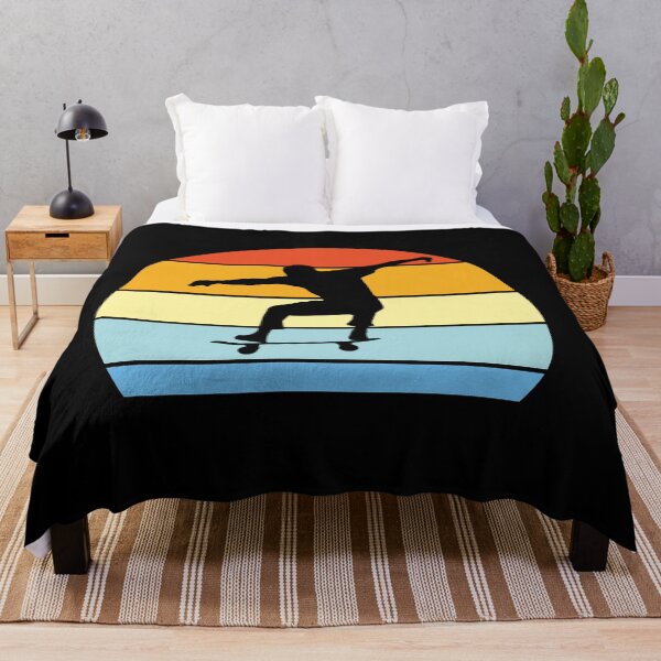 Item preview, skater design, vintage sunset on black background designed and sold by vintagegraphic.