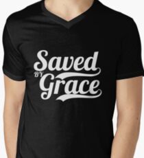 Saved By Grace - Christian Gifts Men's V-Neck T-Shirt