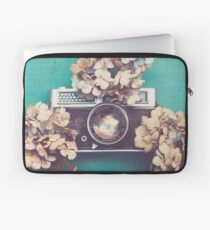 Camera & Hydrangea Laptop Sleeve