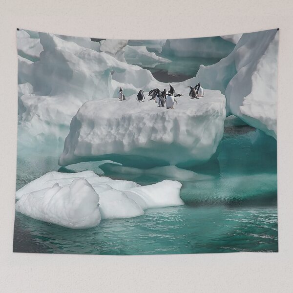 Item preview, Penguins on the ice floe designed and sold by OrionPhotograph.