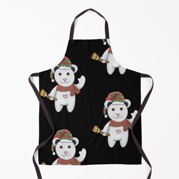 Item preview, Cute Winter Bear Holding Hand Bell Using Christmas Hat and Scarf - Best Cute designed and sold by Yaseee.