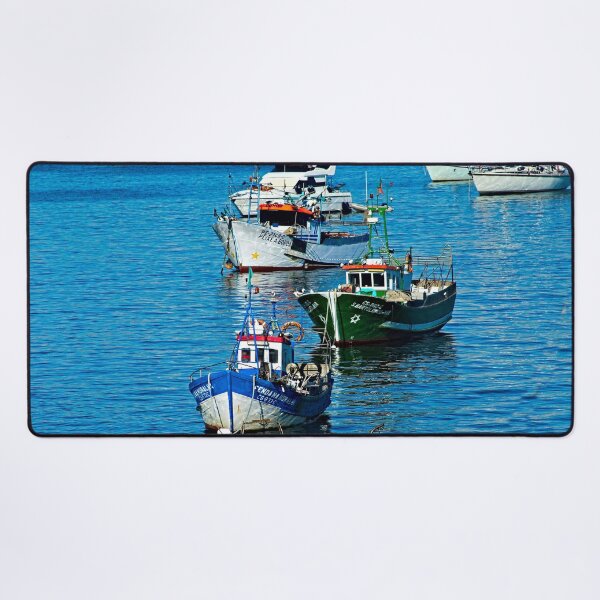 Item preview, Anchored Fishing Boats Boatyard designed and sold by worldways.