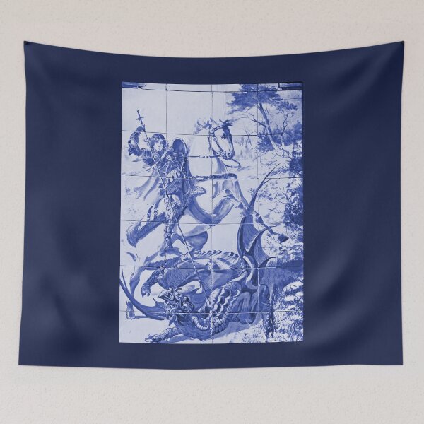 Item preview, Saint George and the Dragon Portuguese Tile Panel designed and sold by worldways.