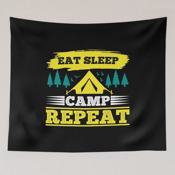 Item preview, Eat sleep camp repeat designed and sold by Zexten.