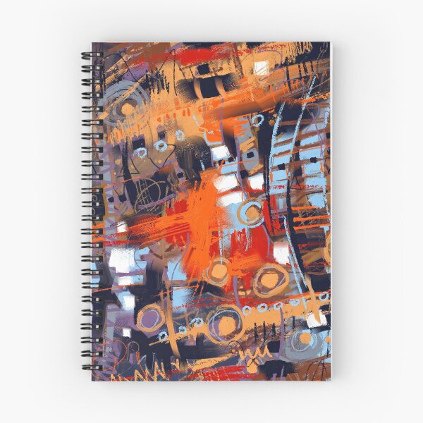 Item preview, Cute orange robot digital abstract painting designed and sold by Mikko Tyllinen.