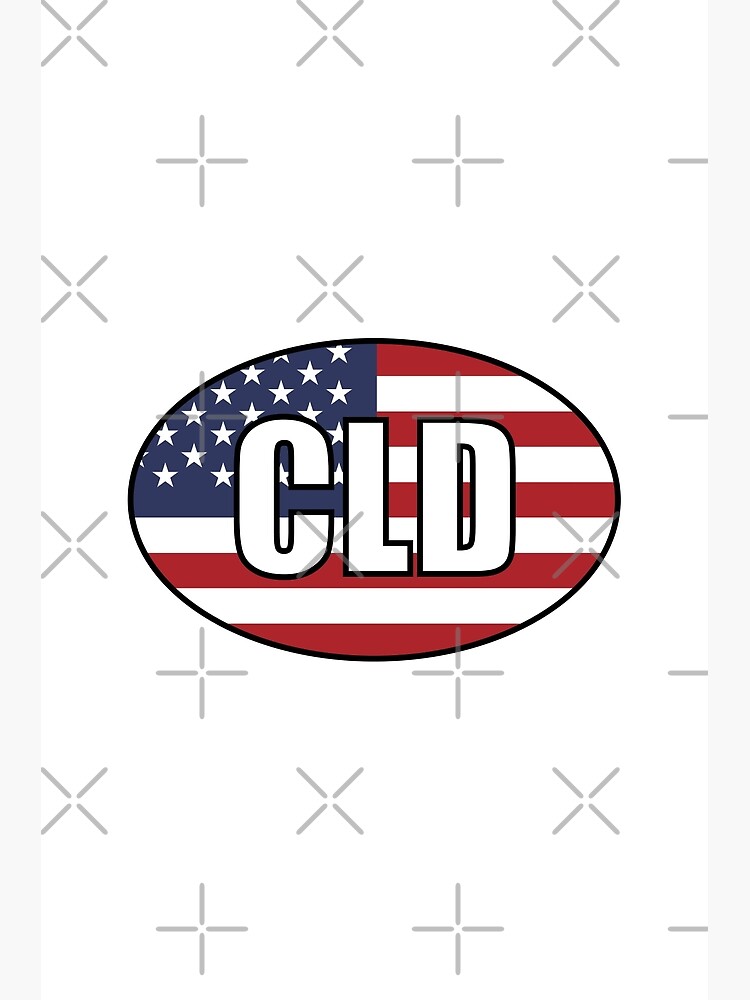 "CARLSBAD CLD USA Airport Code Oval Design" Poster by