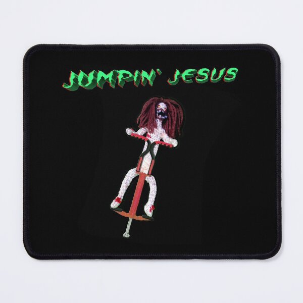 Item preview, Jumping Jesus On A Pogo Stick! | Zombie Halloween Zombie Jesus Day Creepy Gothic Easter Jesus Pogo Stick Agnostic Atheist Secular Humor Halloween Holiday Idea TM11 designed and sold by triciakitty.