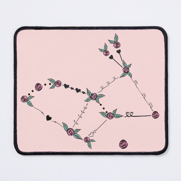 Item preview, Lepus (Hare) Constellation Roses and Hearts Doodle designed and sold by EndlessDoodles.