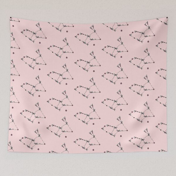 Item preview, Lepus (Hare) Constellation Roses and Hearts Doodle designed and sold by EndlessDoodles.