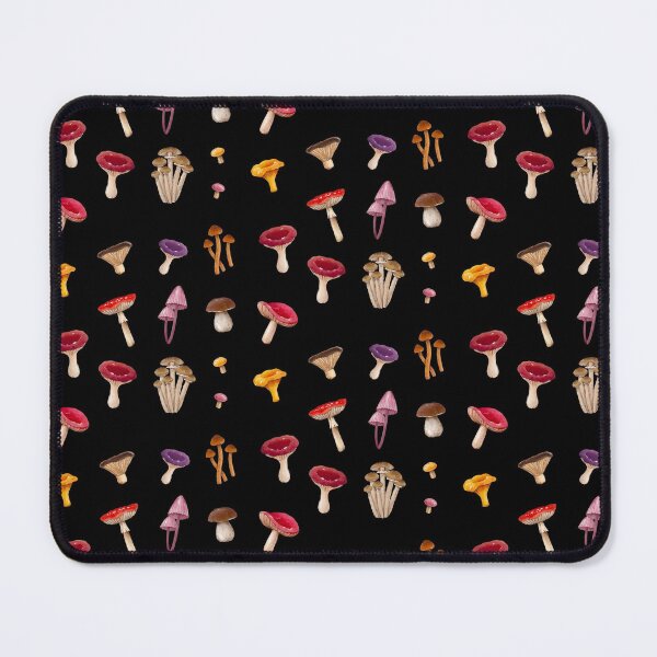 Colorful Hand Drawn Mushrooms Fungi Sticker Pack Mouse Pad