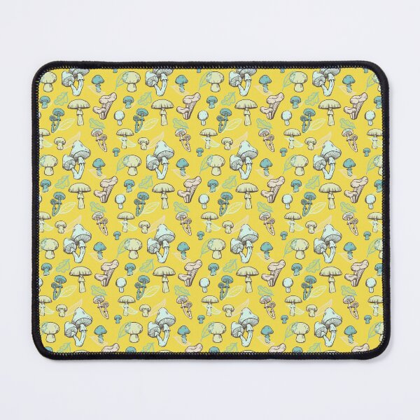 Item preview, Colorful Hand Drawn Mushroom Pattern Fungi Texture Illuminating Yellow designed and sold by SoccaTamam.